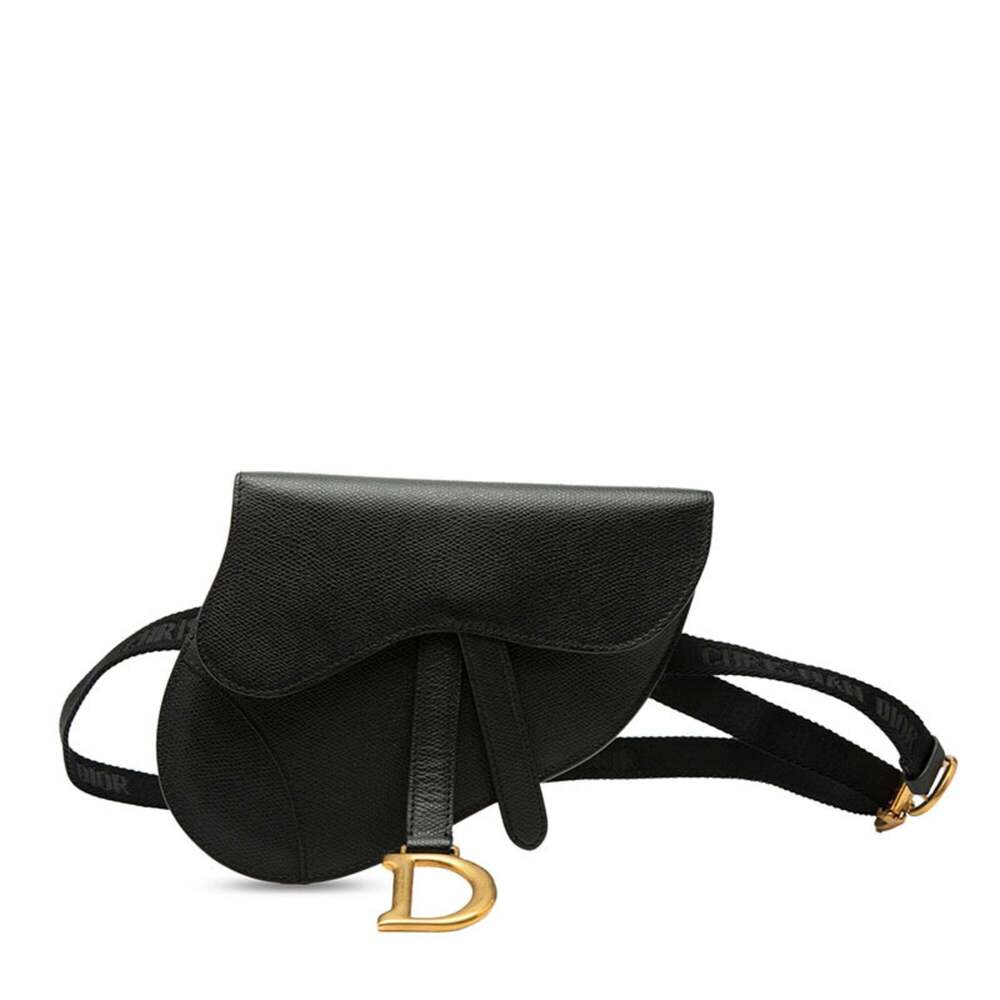 CHRISTIAN DIOR Black Leather Shoulder Bag - Picture 1 of 6